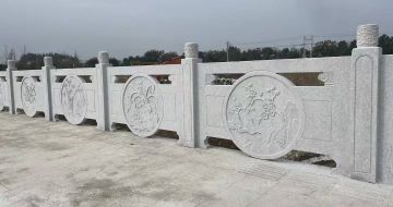 珠海芝麻白河道栏杆 石材栏杆