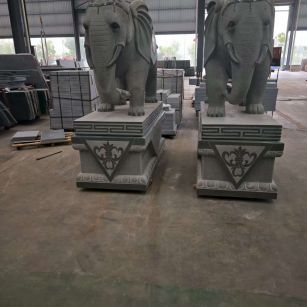 珠海芝麻灰花岗岩对象 芝麻白芝麻灰大象