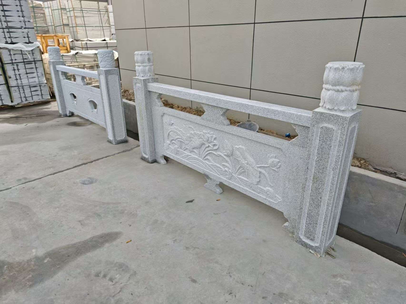 珠海芝麻白河道栏杆 石材栏杆