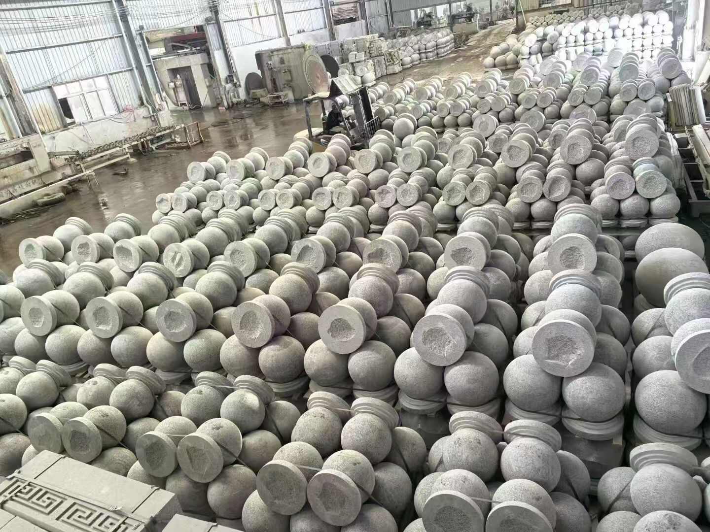 珠海芝麻白圆球 石球 挡车球